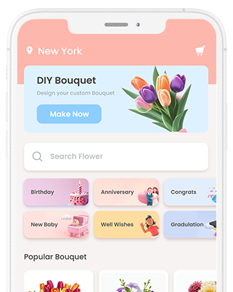 Flower Shop - Online Bouquet Shop| Flower Delivery App| Online Flower Ordering App| Flower Shop at opus labworks